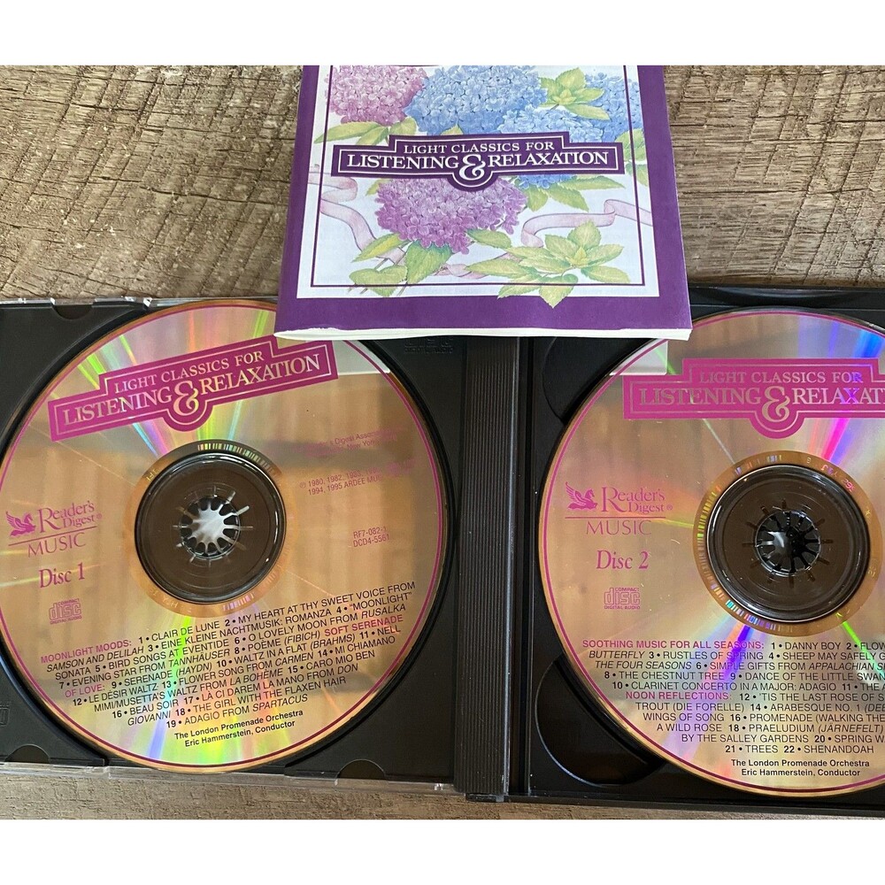 Vintage 1995 Light Classics For Listening & Relaxation 2 CD Set Reader's Digest